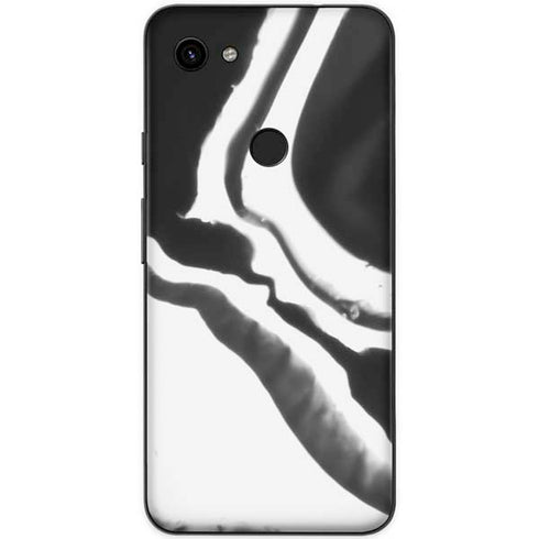 Black Marble Ink Google Pixel 3a Skin